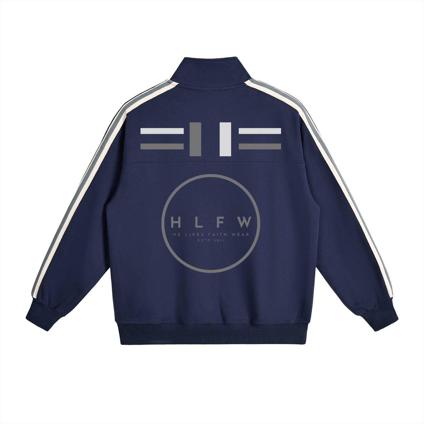 Contrast Side-Stripe Stand Collar  Jacket
