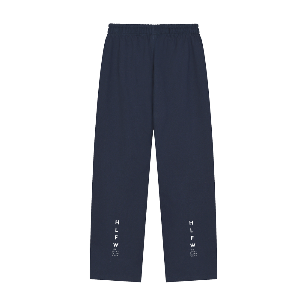 Solid Color Straight-Leg Sweatpants