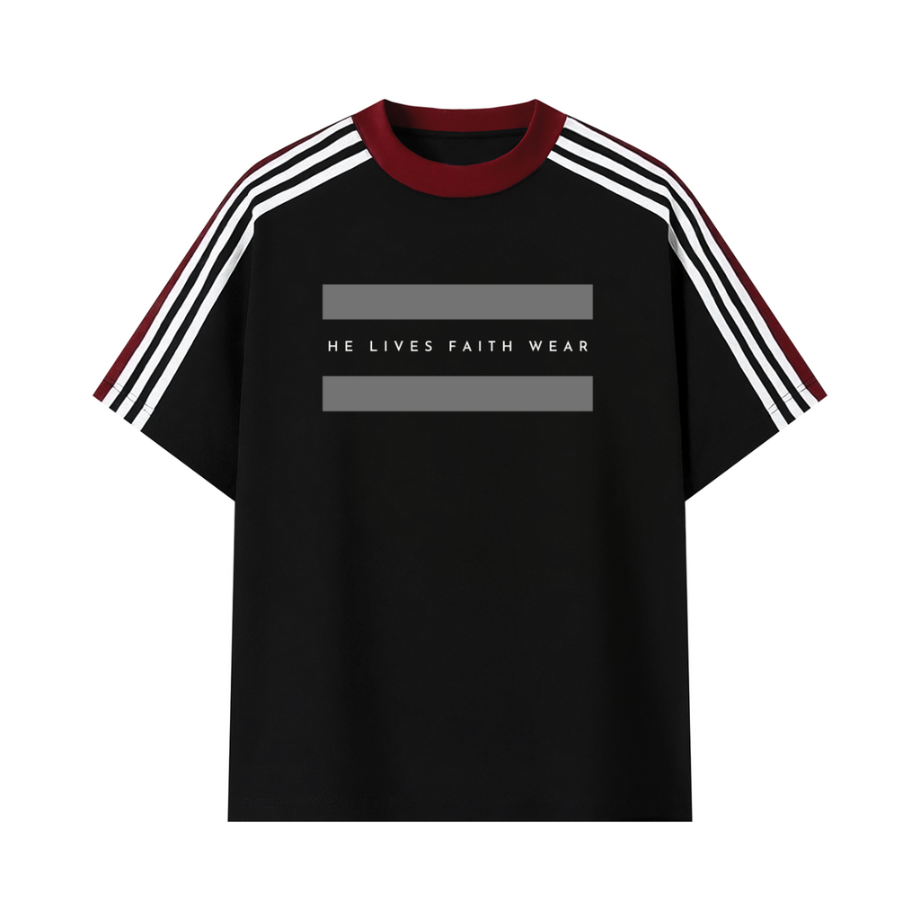 Unisex Colorblock Striped T-Shirt