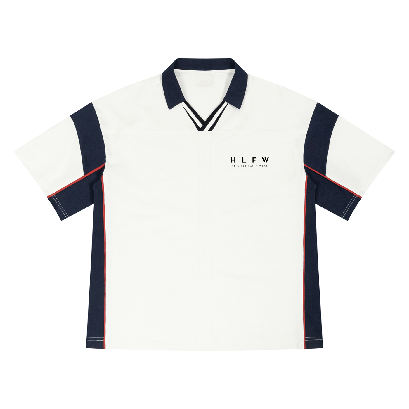 Unisex Boxy Color Block Polo Shirt