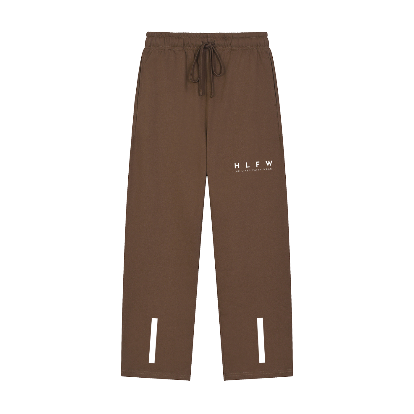 Solid Color Straight-Leg Sweatpants