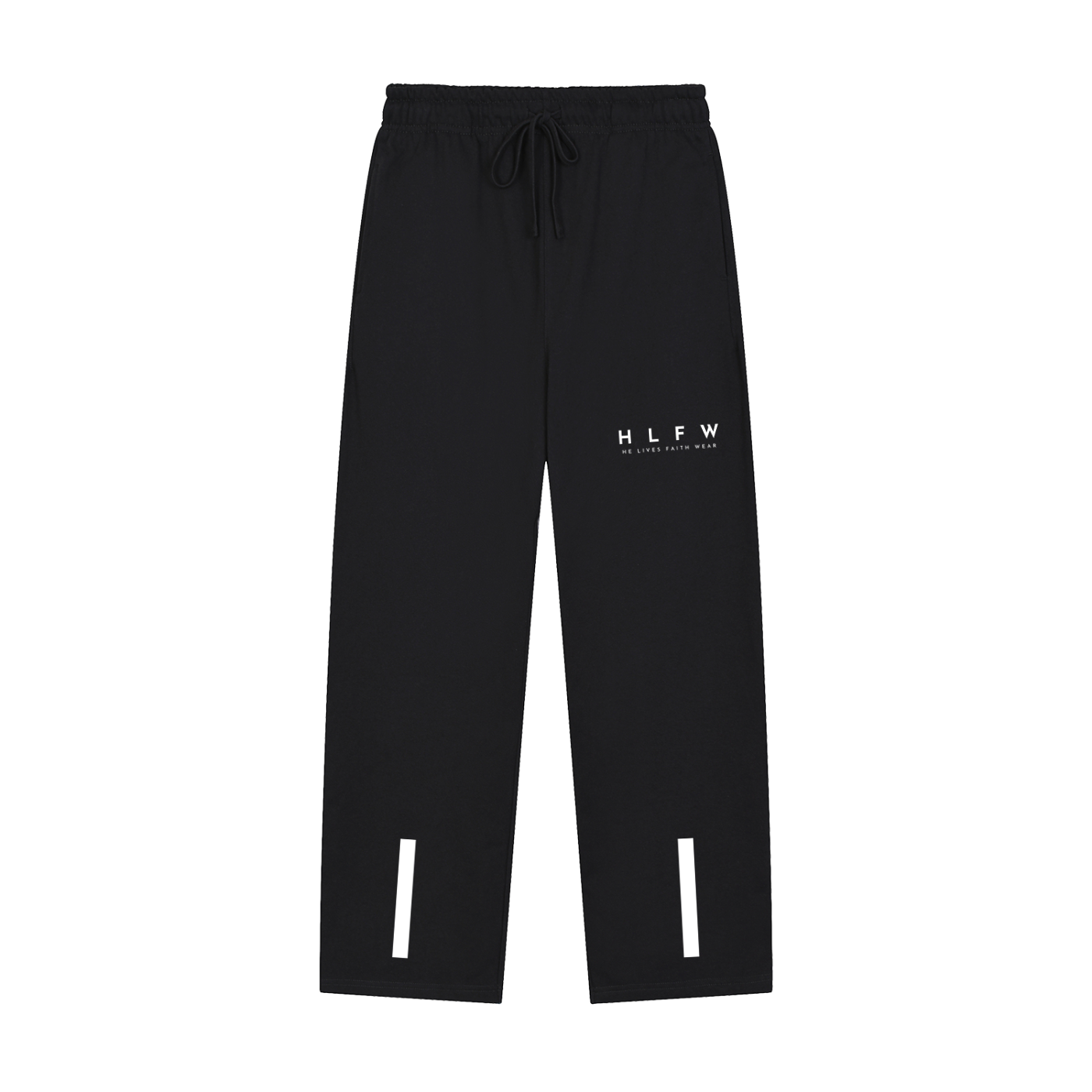 Solid Color Straight-Leg Sweatpants