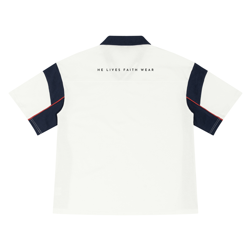 Unisex Boxy Color Block Polo Shirt