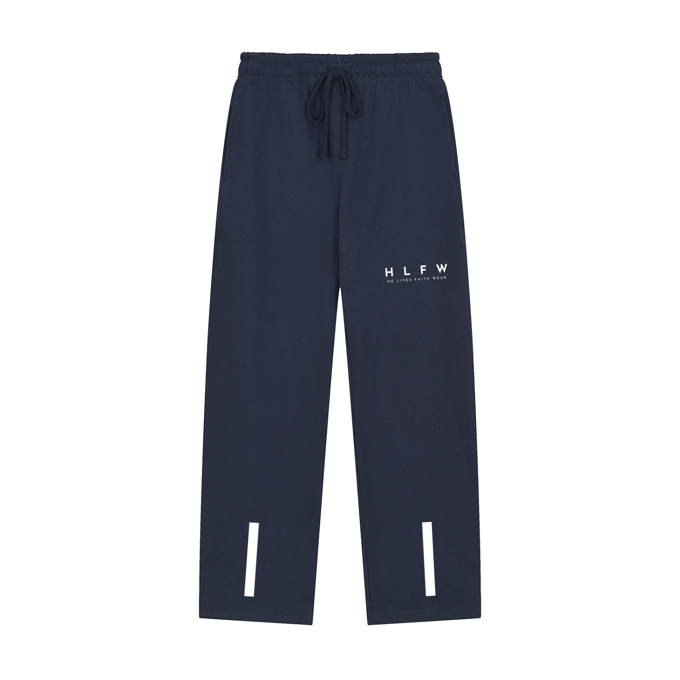 Solid Color Straight-Leg Sweatpants