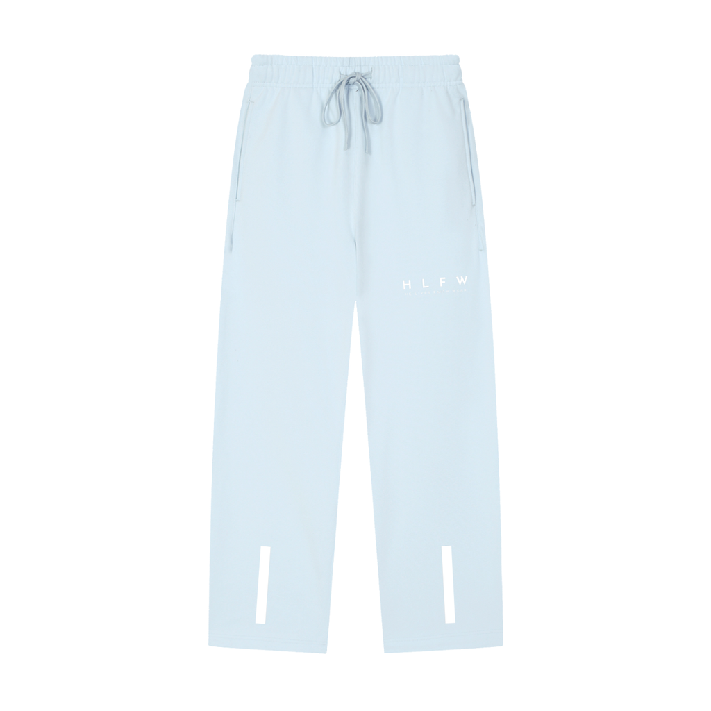 Solid Color Straight-Leg Sweatpants