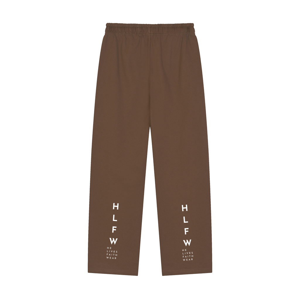 Solid Color Straight-Leg Sweatpants