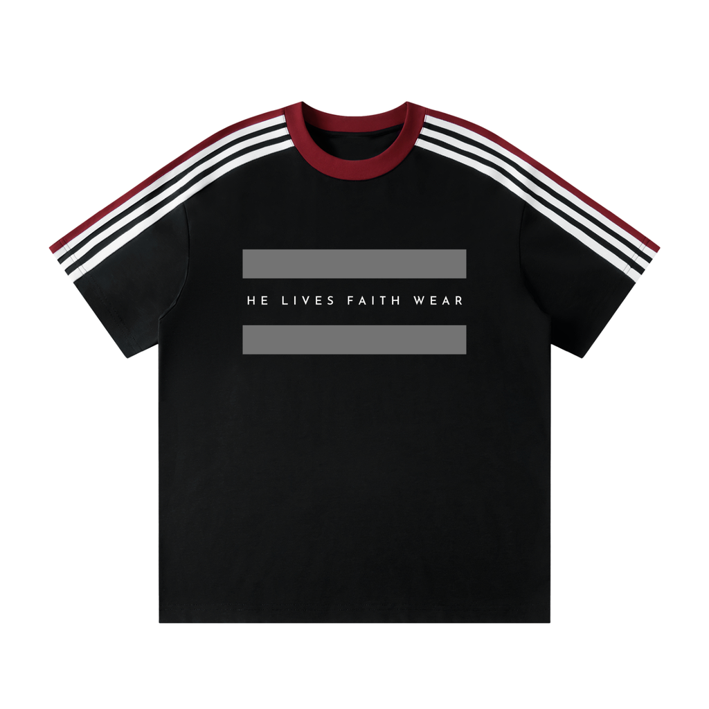 Unisex Colorblock Striped T-Shirt