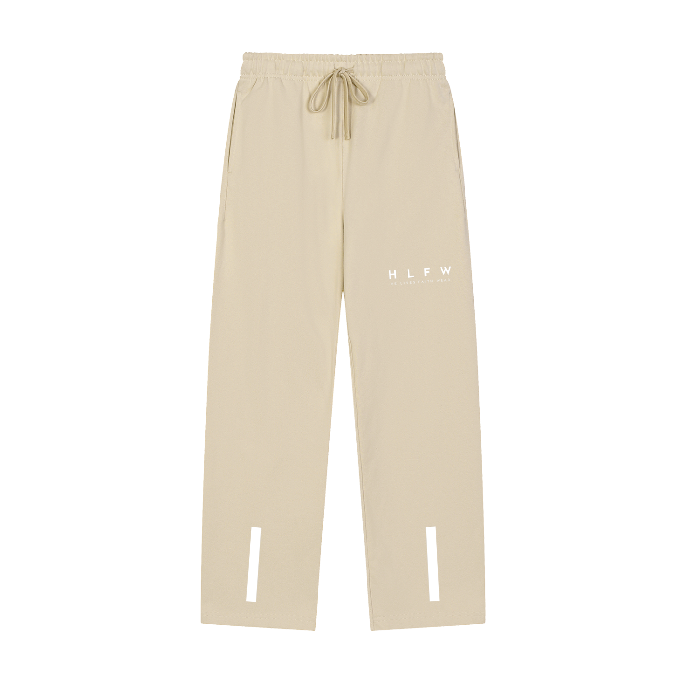 Solid Color Straight-Leg Sweatpants